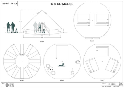 Sibley 600 Double Door Apex