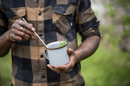 Enamel Cup Set - Slate Gray