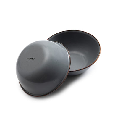 Enamel Bowl Set - Slate Gray