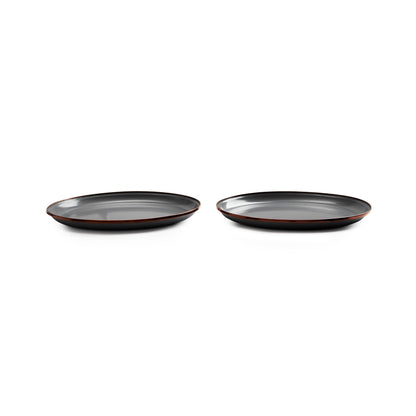 Enamel Deep Plate Set - Slate Gray