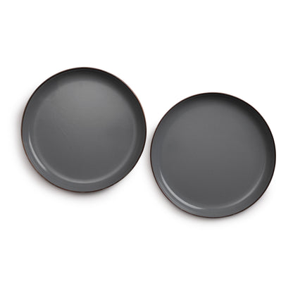 Enamel Deep Plate Set - Slate Gray