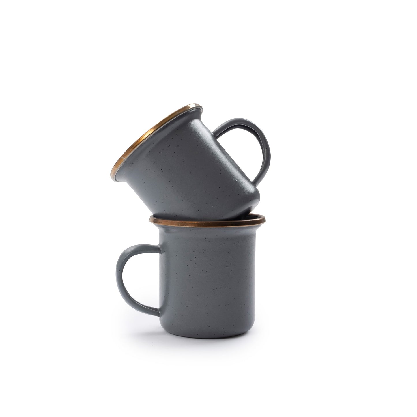 Enamel Espresso Cup Set - Slate Gray