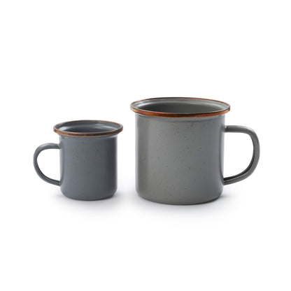 Enamel Cup Set - Slate Gray
