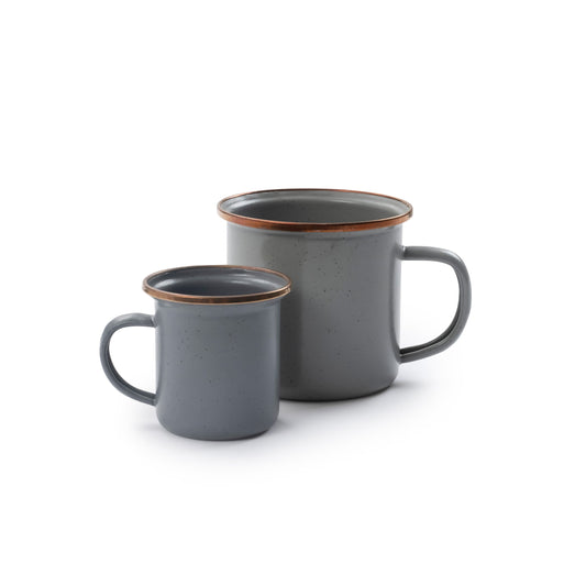 Enamel Cup Set - Slate Gray